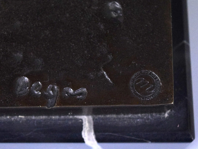 エドガー・ドガ「馬」ブロンズ作品 サイン拡大画像