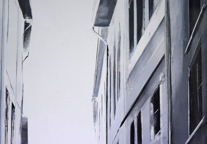 エムジー(MG)「赤い傘」油絵・F10号 拡大画像2