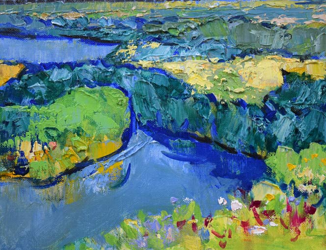 遠藤ミマン「ウトナイ(勇払原野・苫小牧)」油絵・F6号 拡大画像3