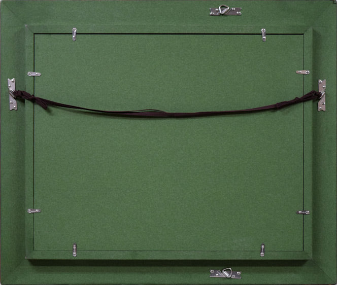 遠藤ミマン「ウトナイ(勇払原野・苫小牧)」油絵・F6号 額縁裏側画像