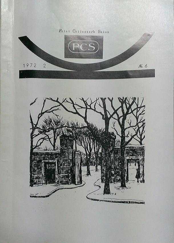 榎戸 真喜「ギャラントメモリー」エッチング・1969年作 PCS-No,6号(1972年2月発行) ※ちなみにこの表紙絵は駒井哲郎「墓場の入口」