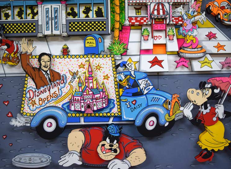 チャールズ ファジーノ(Charles FAZZINO)「MICKEY WOOD」3Dシルクスクリーン版画 拡大画像6