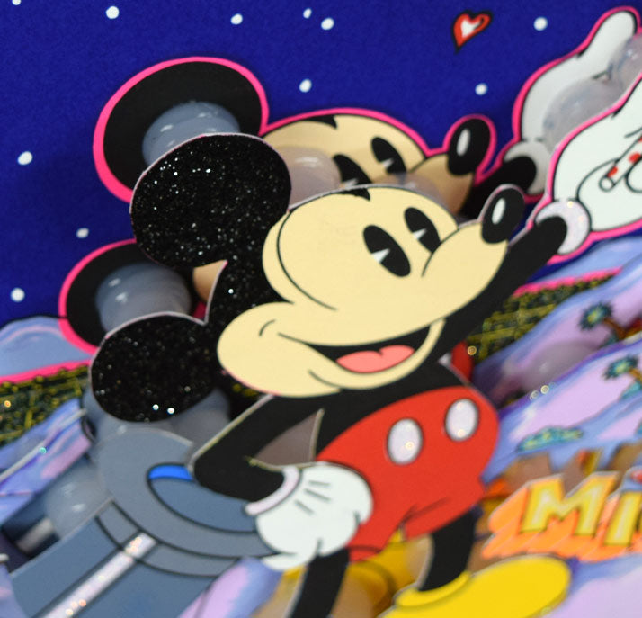 チャールズ ファジーノ(Charles FAZZINO)「MICKEY WOOD」3Dシルクスクリーン版画 拡大画像3