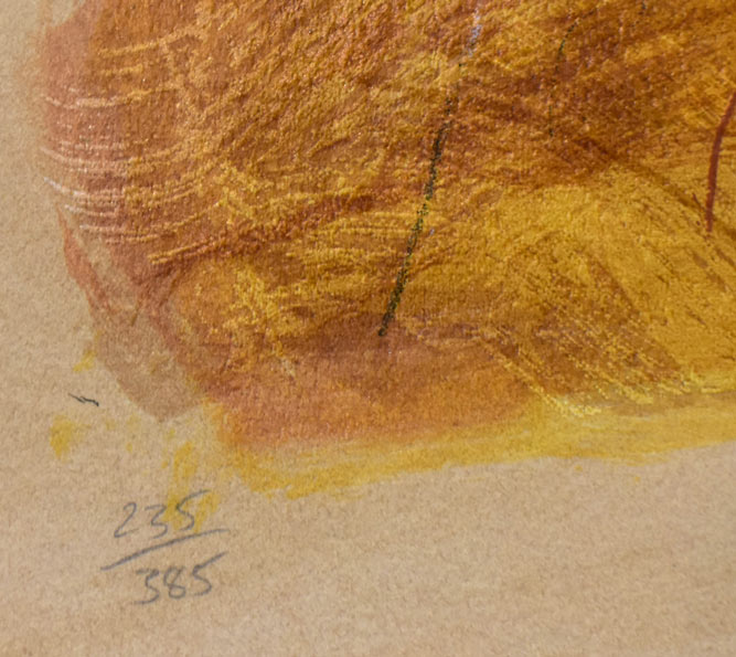 ロイ フェアチャイルド(Roy Fairchild)「ハーレクイン(Harlequin:道化師)」版画 限定番号部分(ed,235/385)