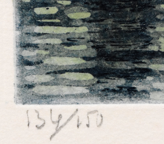 ジョルジオ・フェラーリ「外国風景1」銅版画　限定番号部分（ed，134/150）