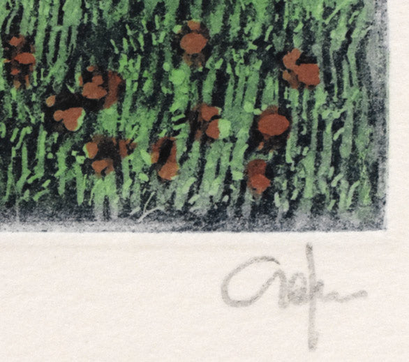 ジョルジオ フェラーリ(Giorgio Ferrari)「外国風景」銅版画 本人直筆鉛筆サイン
