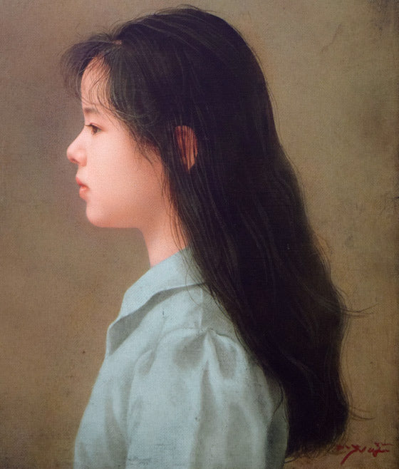 藤井勉「春のいざない」油絵・F6号 拡大画像1