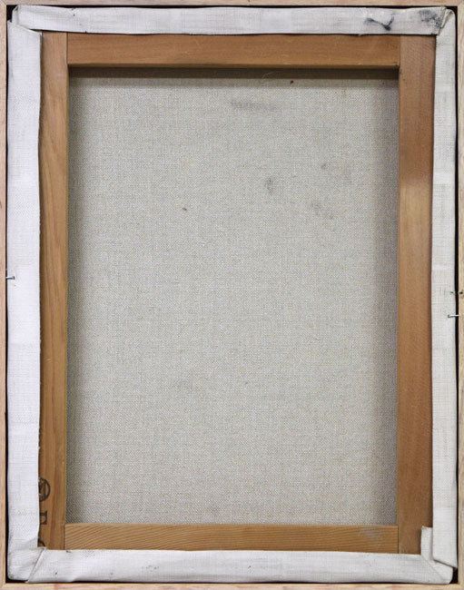 藤井勉「春のいざない」油絵・F6号 キャンバス裏側画像