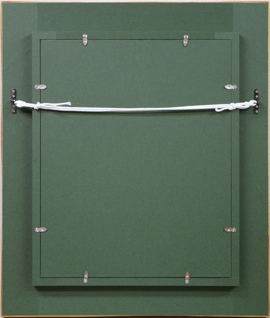 藤井勉「春のいざない」油絵・F6号 額縁裏側画像