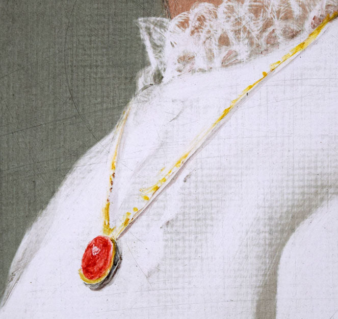 藤井勉「想う頃」油絵・F5号 拡大画像4