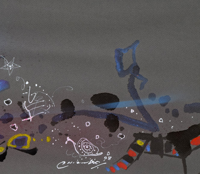 藤野千鶴子「宙(そら)」水彩画 拡大画像2