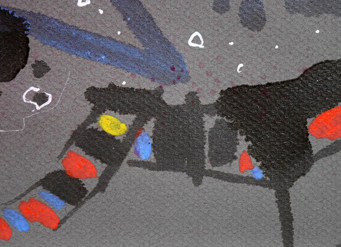 藤野千鶴子「宙(そら)」水彩画 拡大画像5