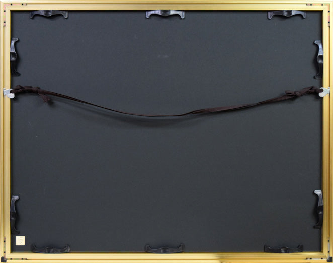 藤野千鶴子「宙(そら)」水彩画 額縁裏側画像