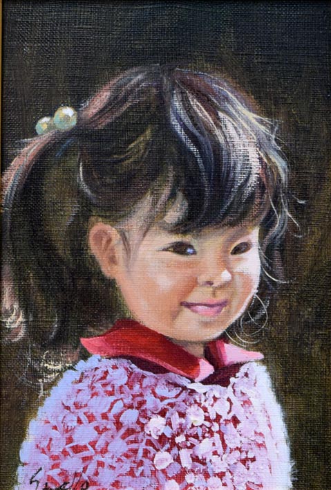 藤岡心象「陽ざし」油絵・SM 拡大部分