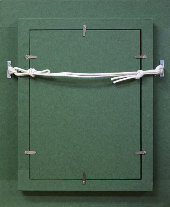 藤岡心象「陽ざし」油絵・SM 額縁裏側部分