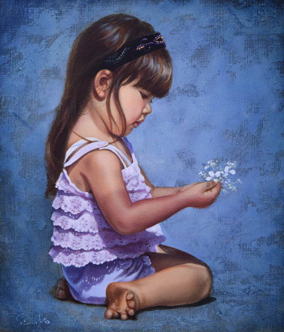 藤岡心象「サビタの頃」油絵・F10号 作品全体拡大画像