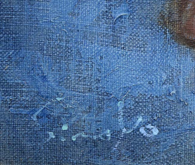 藤岡心象「サビタの頃」油絵・F10号 サイン拡大画像