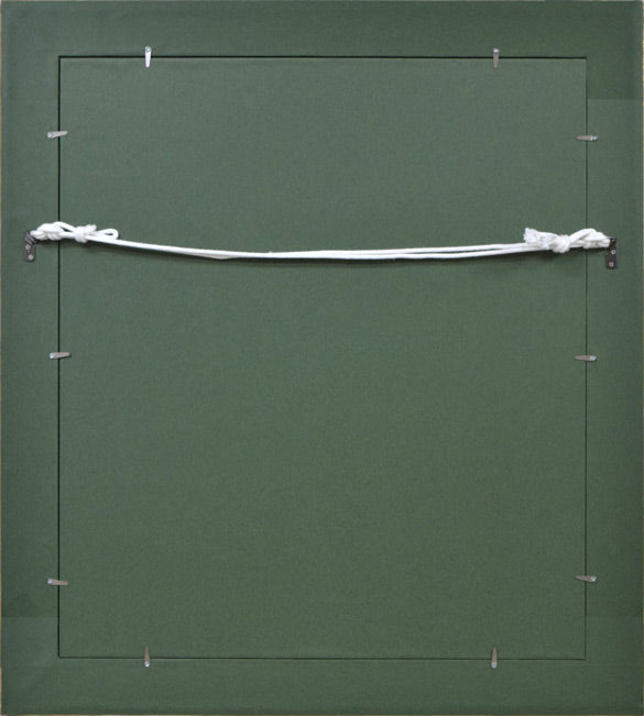 藤岡心象「サビタの頃」油絵・F10号 額縁裏側画像