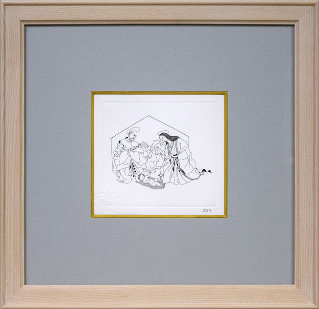 藤田嗣治「キリスト生誕」銅版画