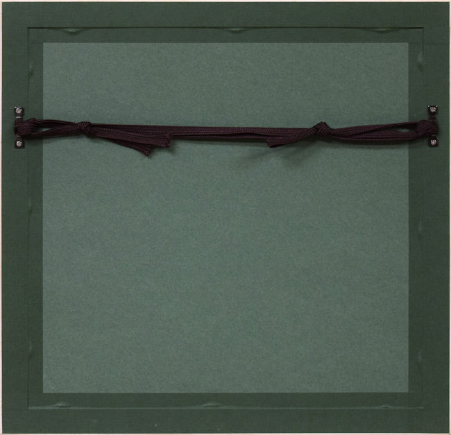 藤田嗣治「キリスト生誕」銅版画 額縁裏側画像