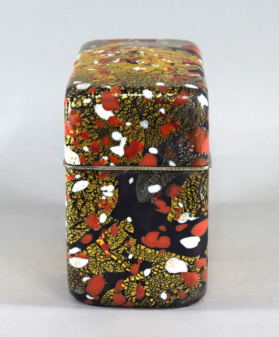 藤田喬平「手吹飾筥 紅白梅」ガラス 画像4