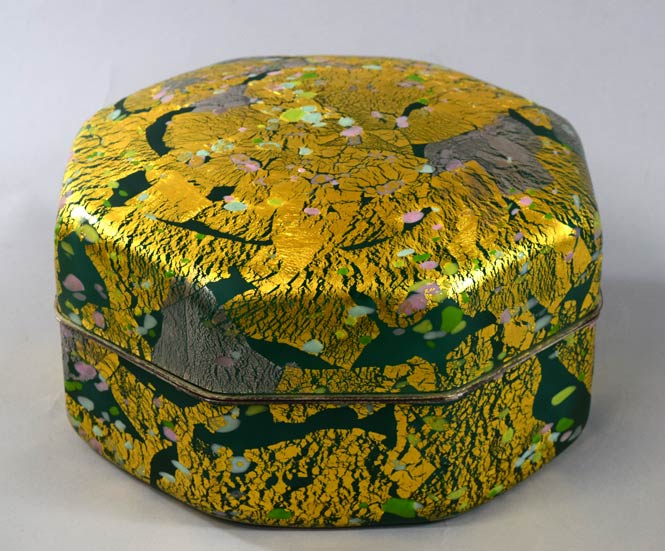 藤田喬平「手吹飾筥・竹取物語」ガラス 全体画像1