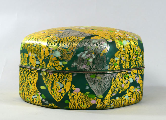 藤田喬平「手吹飾筥・竹取物語」ガラス 全体画像5