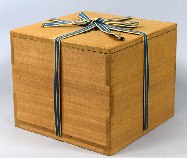 藤田喬平「手吹飾筥・竹取物語」ガラス 共箱全体画像1