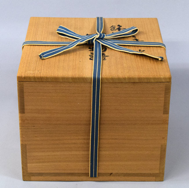 藤田喬平「手吹飾筥・竹取物語」ガラス 共箱全体画像2