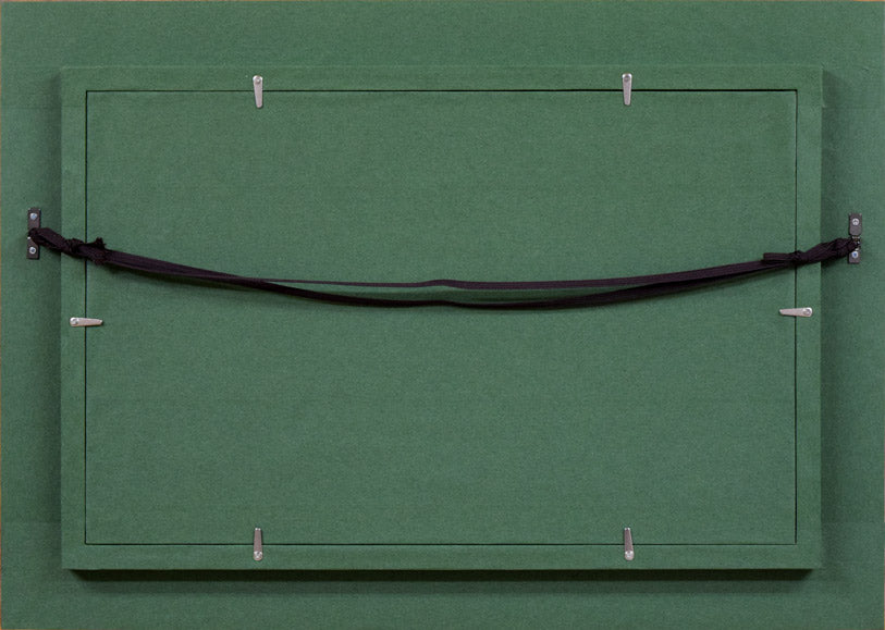 福原三郎「朝のアンナプルナ連峰(ネパール・ヒマラヤ)」油絵・M6号 額縁裏側部分