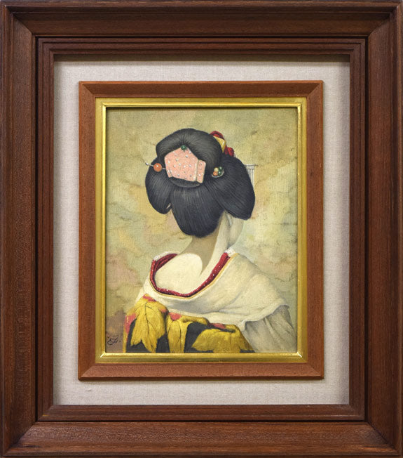 福井良之助「想(舞妓)」油絵・F2号