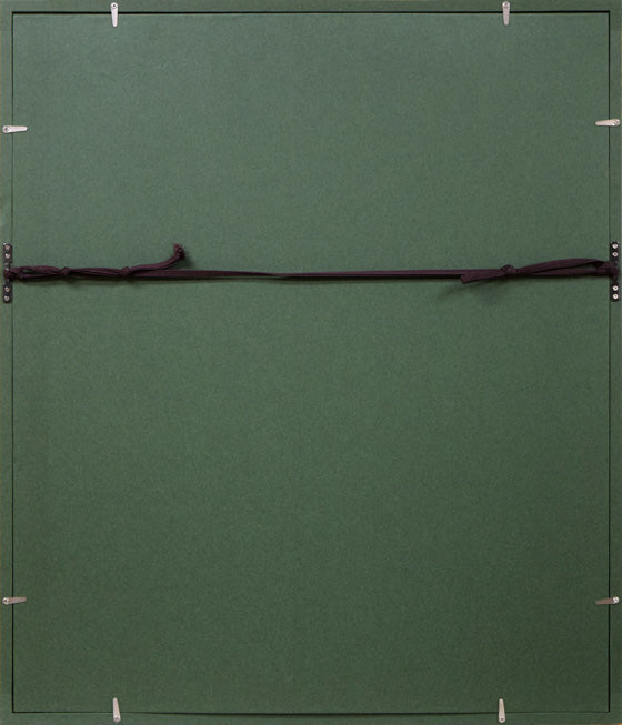 福沢一郎「花」油絵・F6号 額縁裏側画像