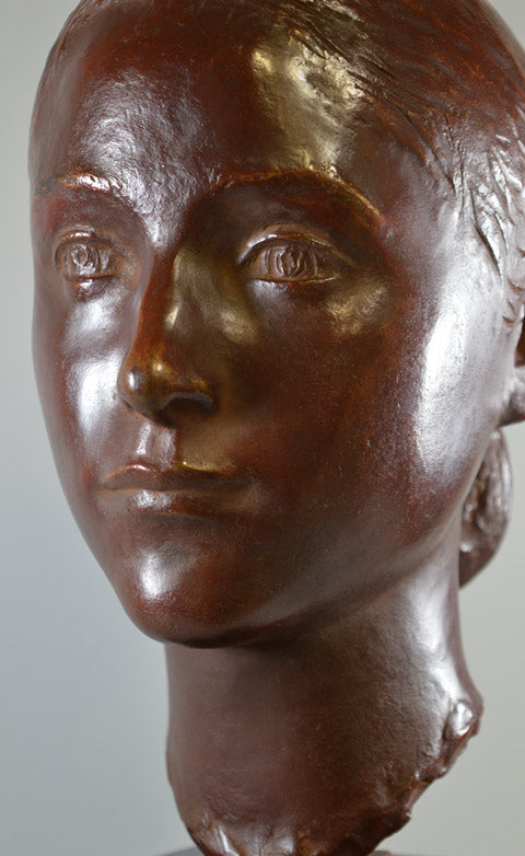 舟越保武「D嬢」ブロンズ・制作証明書付2