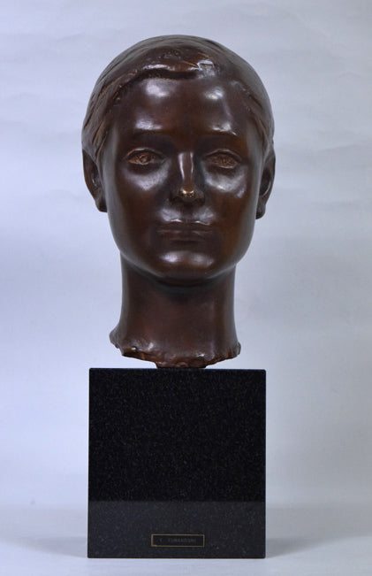 舟越保武「ローラ」ブロンズ作品 作品全体画像1