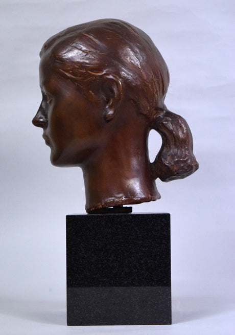 舟越保武「ローラ」ブロンズ作品 作品全体画像2