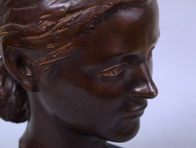 舟越保武「ローラ」ブロンズ作品 拡大画像1