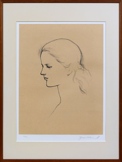 舟越保武「若い女A」リトグラフ
