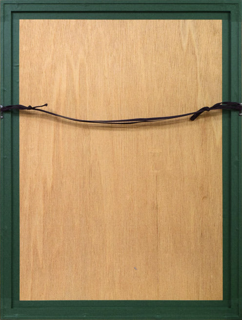 舟越保武「若い女A」リトグラフ 額縁裏側画像