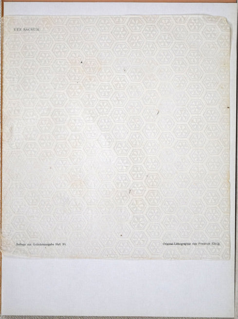 フリードリヒ・ケーニヒ「庭(春)」リトグラフ・1898年作 作品シート裏側画像