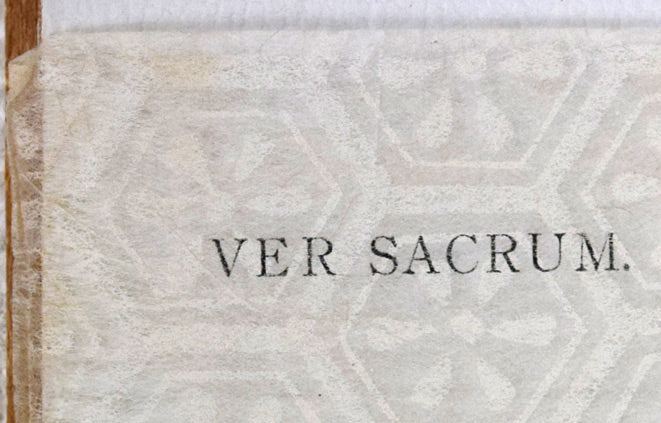 フリードリヒ・ケーニヒ「庭(春)」リトグラフ・1898年作 裏側拡大画像1