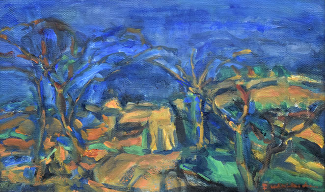 伏木田光夫「地の秋」油絵・M8号 作品全体拡大画像