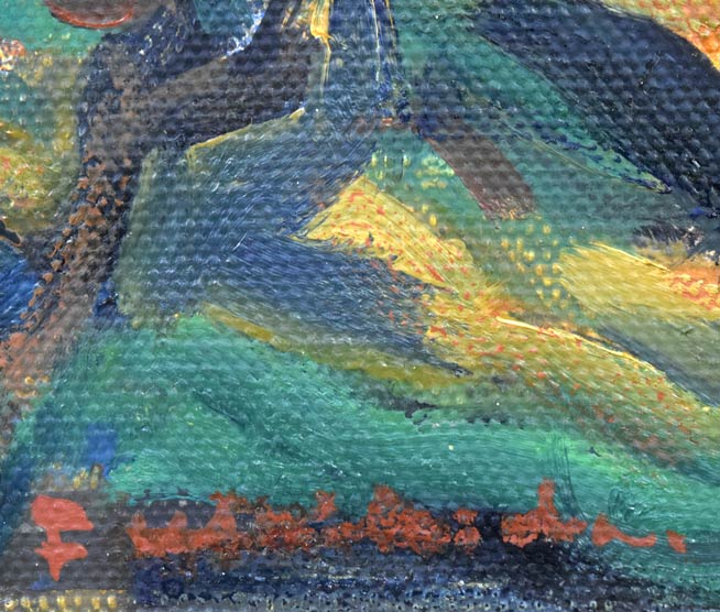 伏木田光夫「地の秋」油絵・M8号 サイン拡大画像