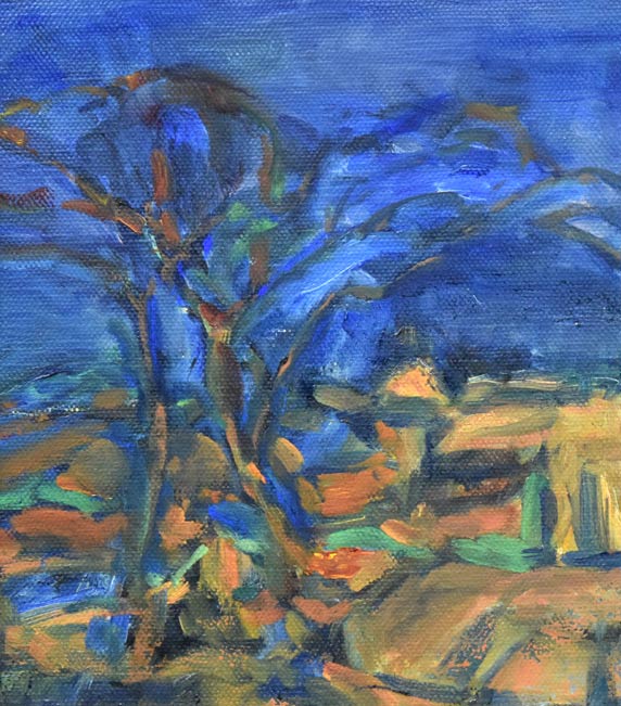 伏木田光夫「地の秋」油絵・M8号 拡大画像1