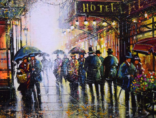 ギィ・デサップ「パリ、グラン・プルバール」油絵・仏F15号 拡大画像5