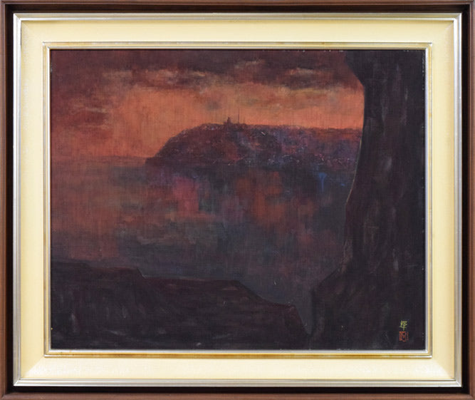 羽生輝「さいはての地」日本画・F30号