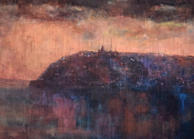 羽生輝「さいはての地」日本画・F30号 拡大画像1