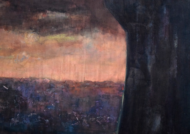 羽生輝「さいはての地」日本画・F30号 拡大画像2