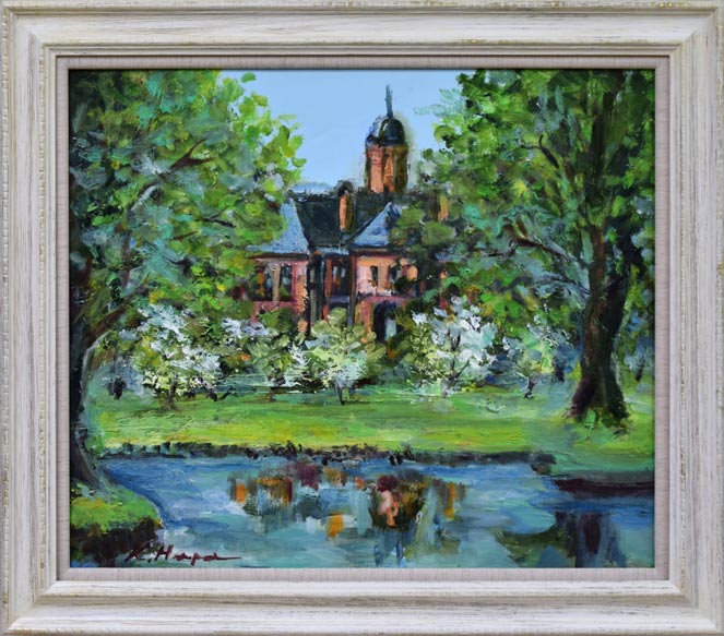 原賢司「北海道庁」油絵・F10号