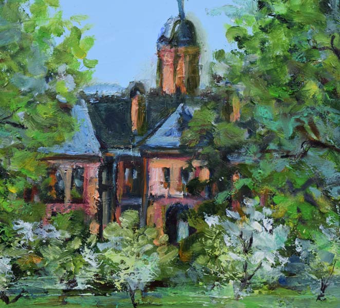 原賢司「北海道庁」油絵・F10号 拡大画像2