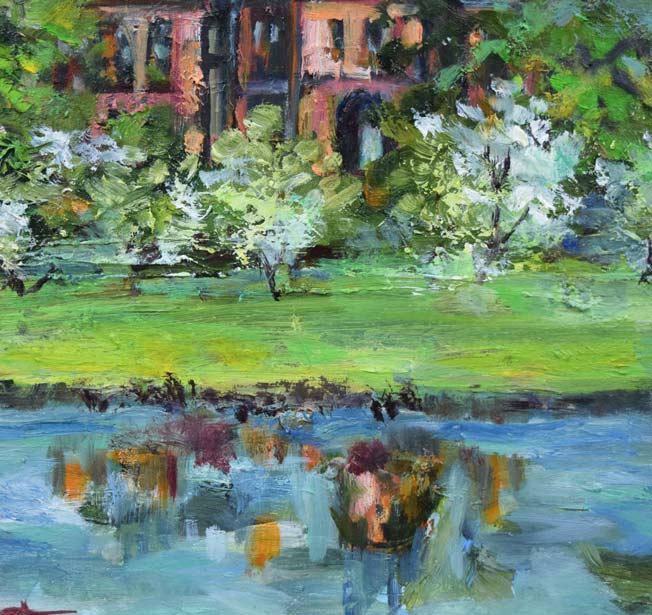 原賢司「北海道庁」油絵・F10号 拡大画像4